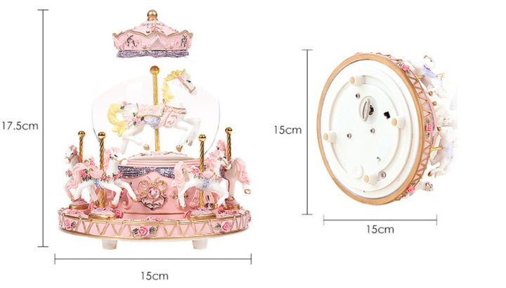 Dimensions of  Carousel Music Box