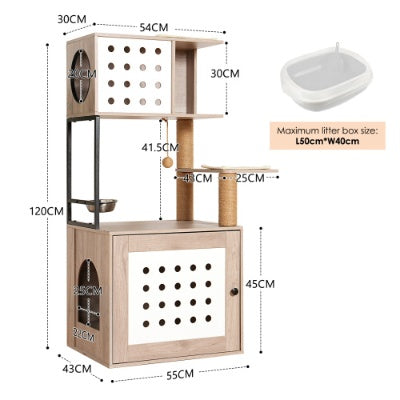 Dimensions of a wooden pet furniture