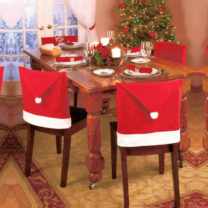 Dining chair covers for holiday table decor