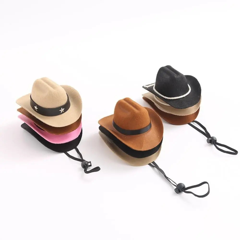 Dog Cowboy Hat with Adjustable Strap