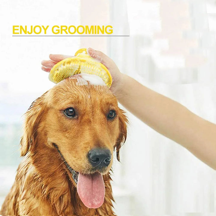 Dog Enjoying Hair Grooming Massage