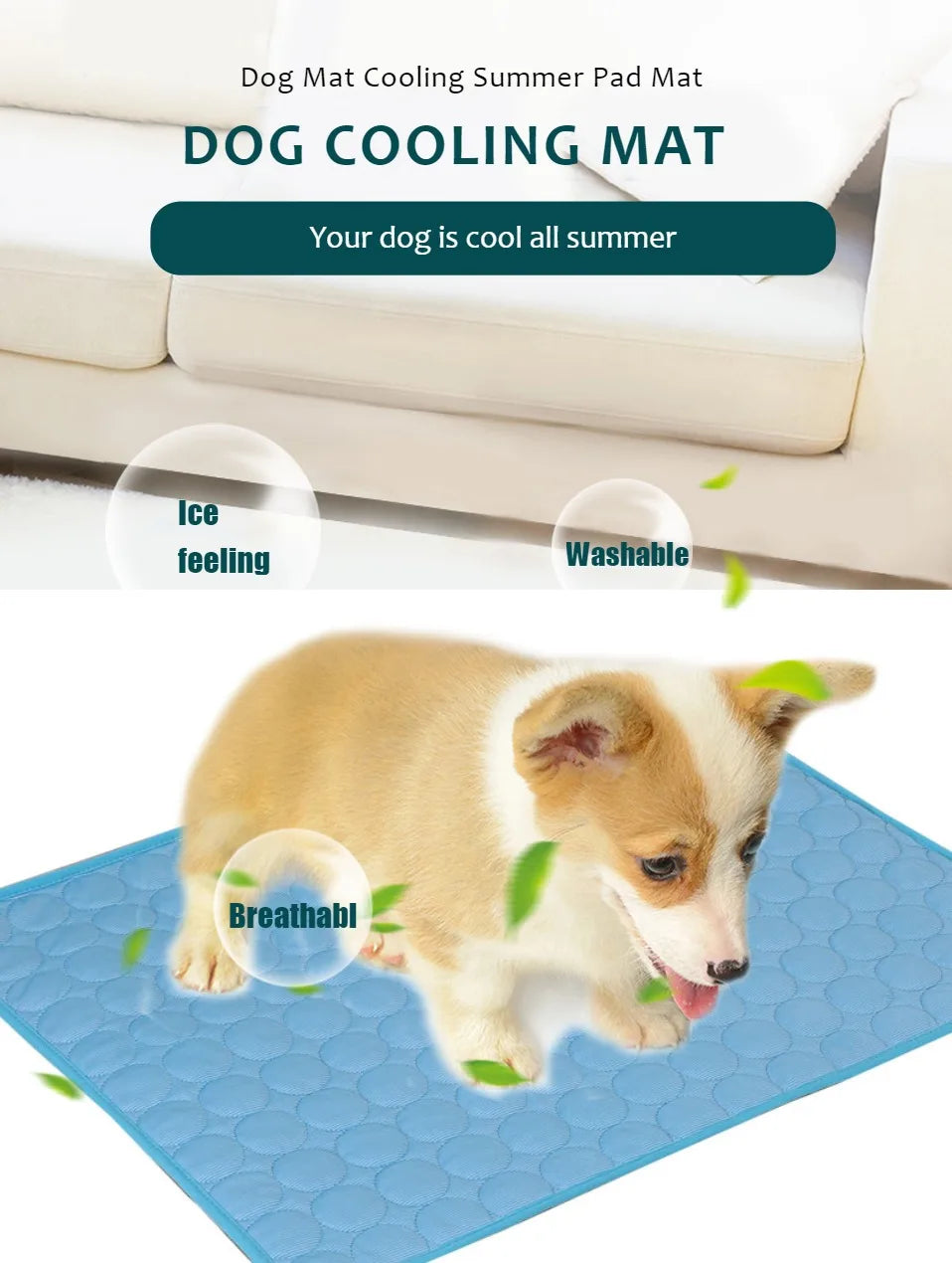 Dog  Ice Pad Cooling Blanket