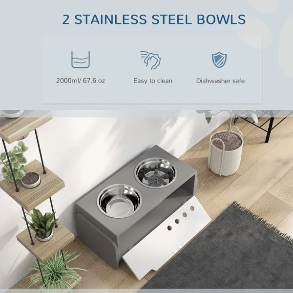 Dog bowls with adjustable height