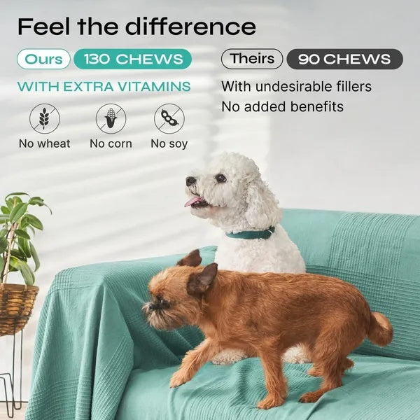 Dog calming chews for storms and travel stress