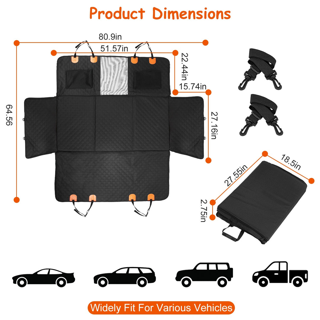 Dog car seat hammock style waterproof cover
