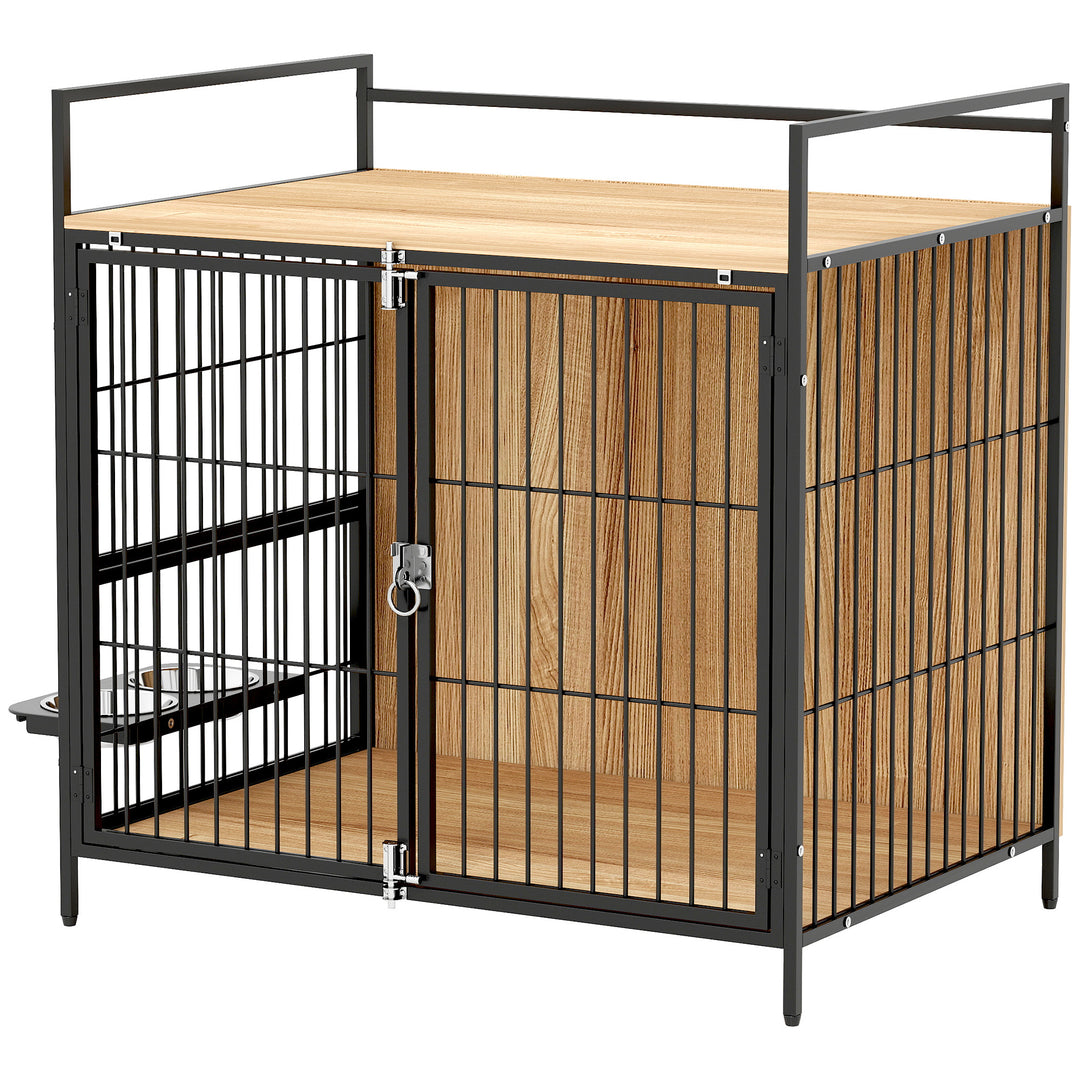 Dog crate with anti-escape doors