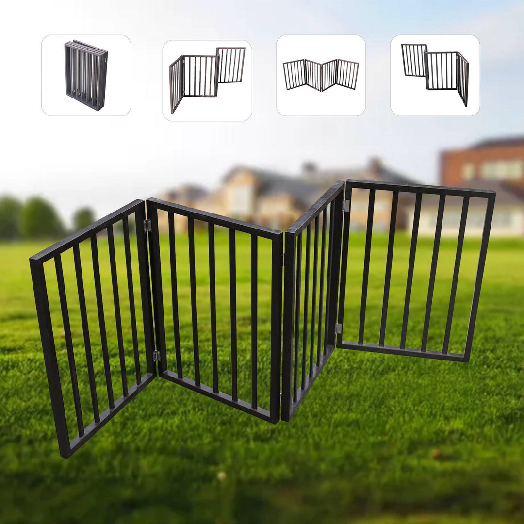 Dog safety gate for home and indoor use in bLACK 