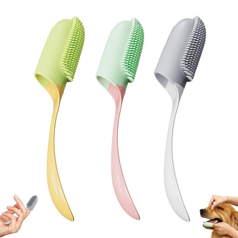 Dog tooth cleaning brush finger wrap