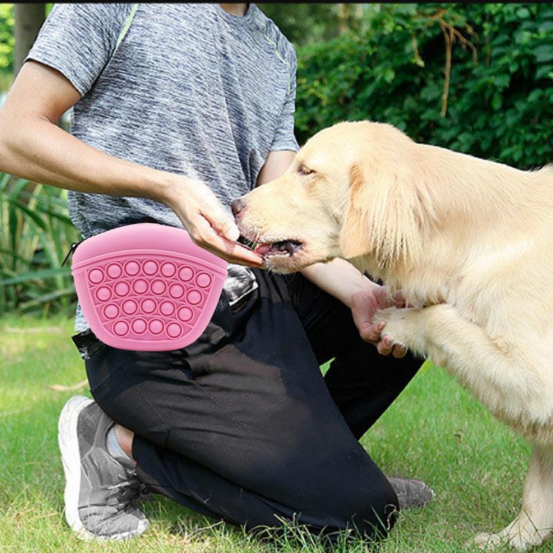 Dog training snack reward silicone pouch