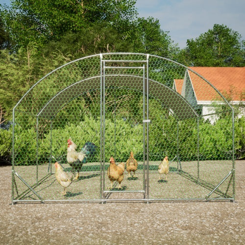 Dome shaped walk-in chicken run cage