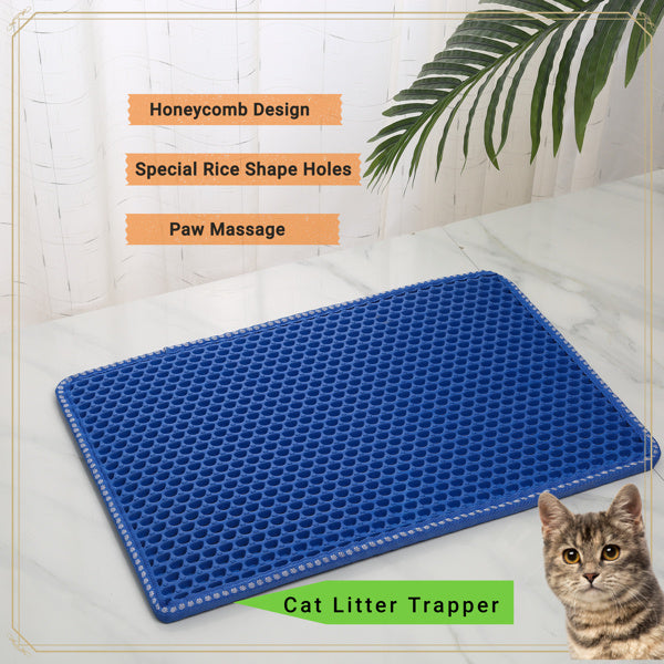 Double-layer rice cat litter mat by KLD The Shop