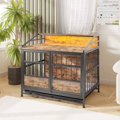 Double door dog crate furniture