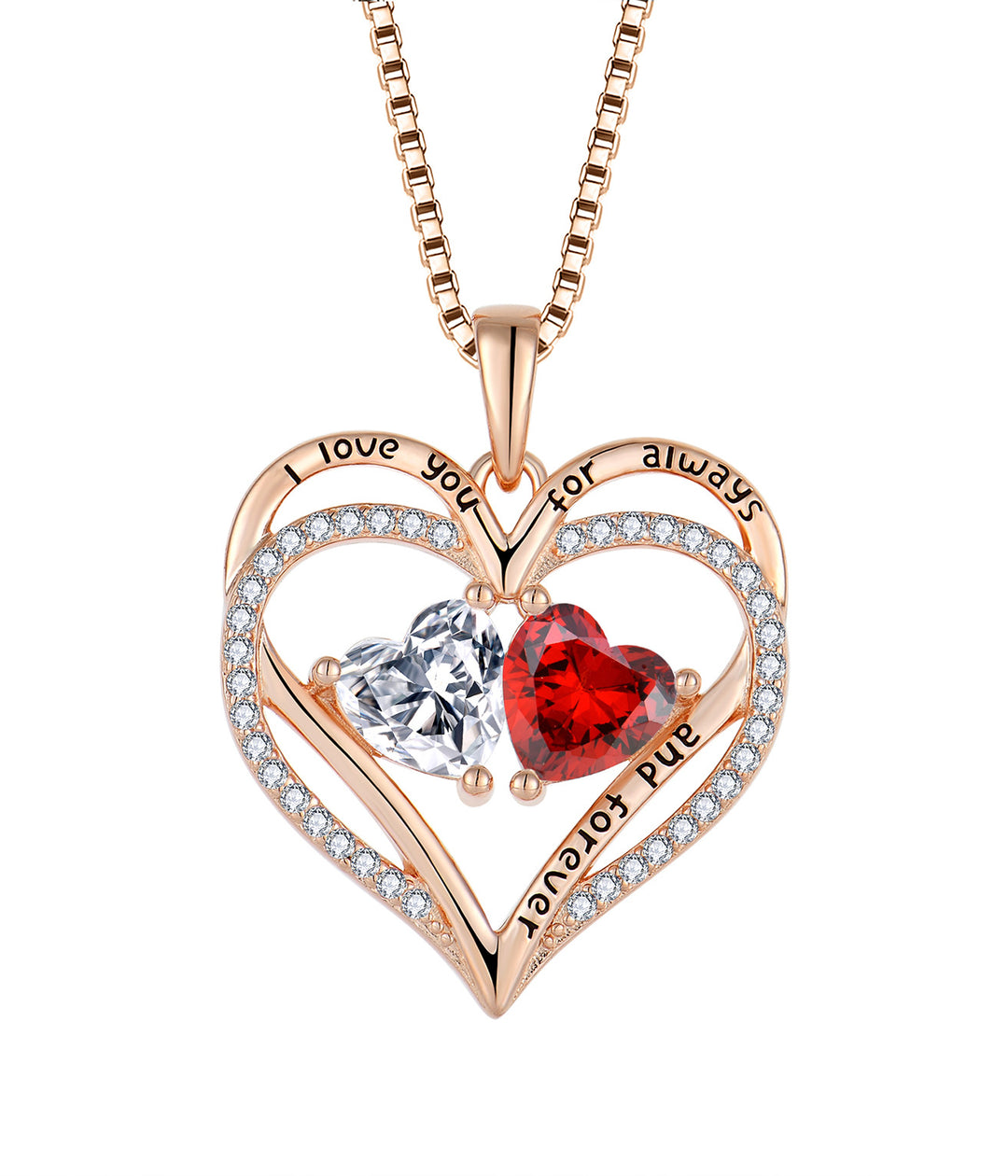 Double love necklace Valentine’s gift