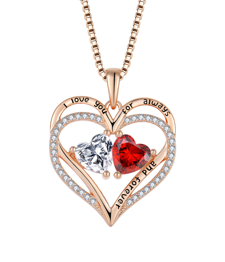 Double love necklace Valentine’s gift