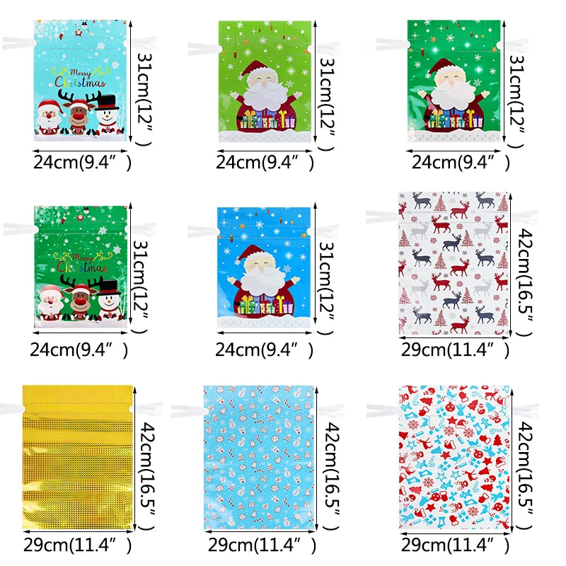 Drawstring Christmas Santa Claus Gift Bags