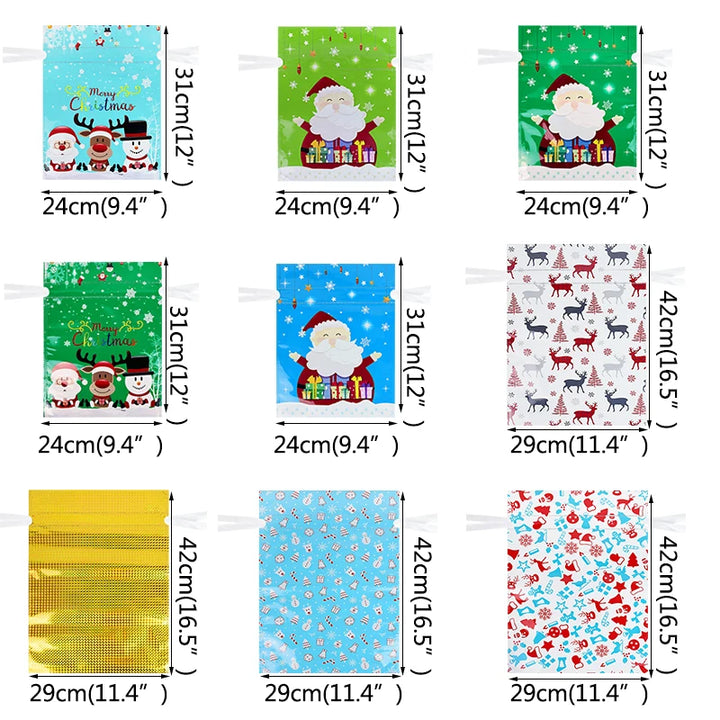 Drawstring Christmas Santa Claus Gift Bags