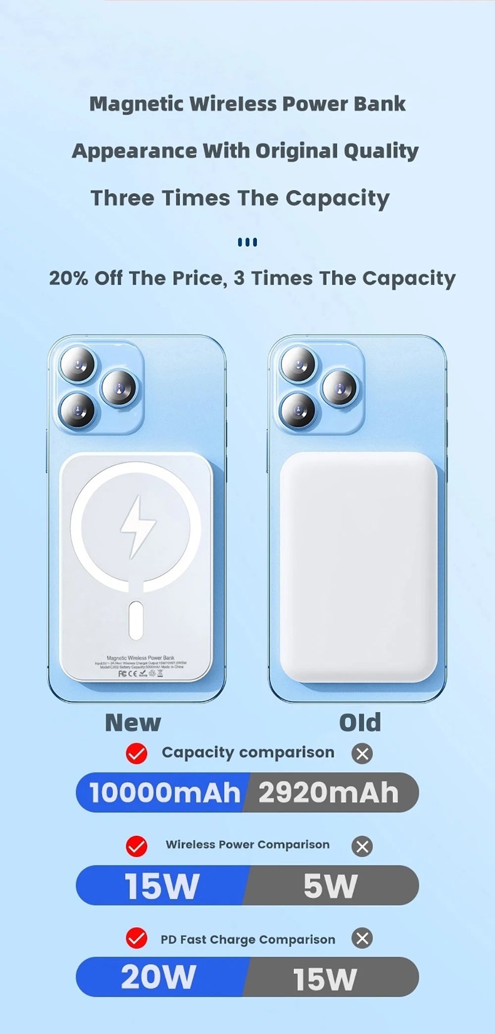 Dual Capacity Power Bank