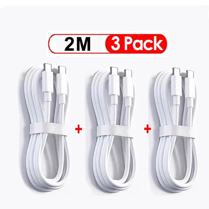 Durable 100W PD USB-C Charging Cable – 3–4pcs

