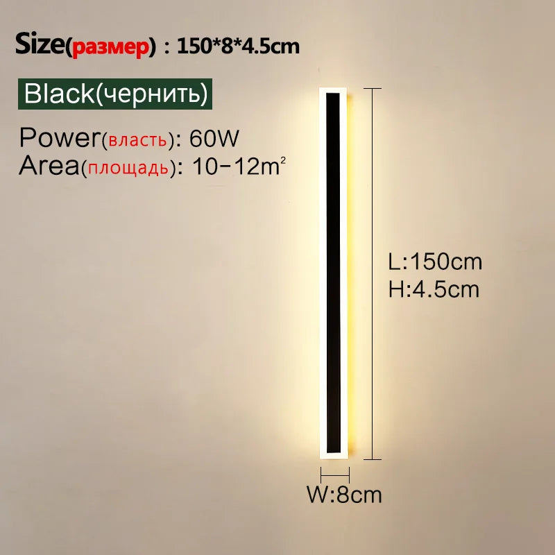 Durable LED wall lamp for outdoor decor