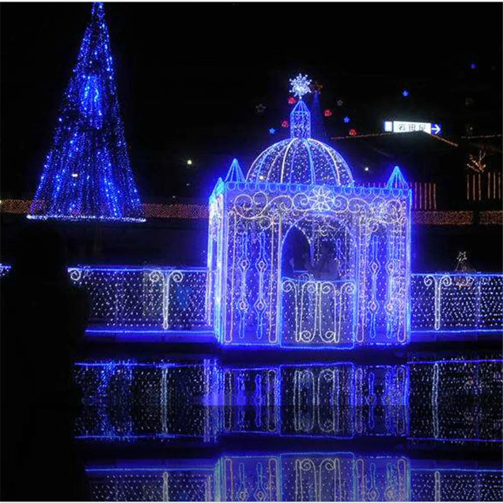 Durable Net Mesh LED Lights for Festive Outdoor Setting