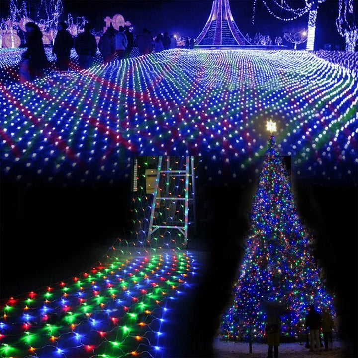 Durable Net Mesh LED Lights for Festive Outdoor Settings