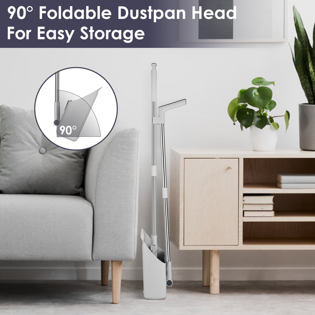 Durable broom and dustpan for office