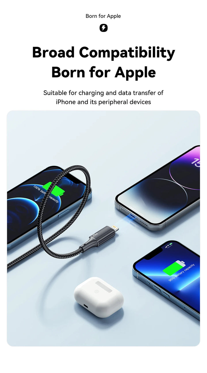 Durable iPhone Cable – Aluminum + Nylon

