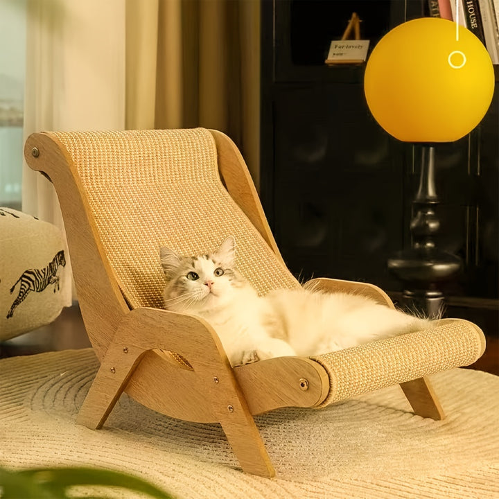 Durable indoor cat lounger with board