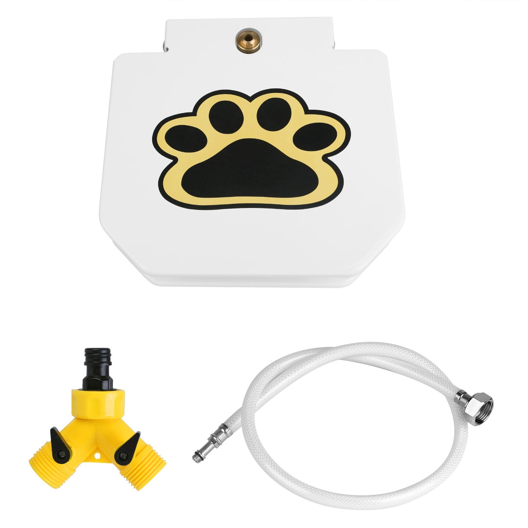 Durable outdoor dog drinking fountain system