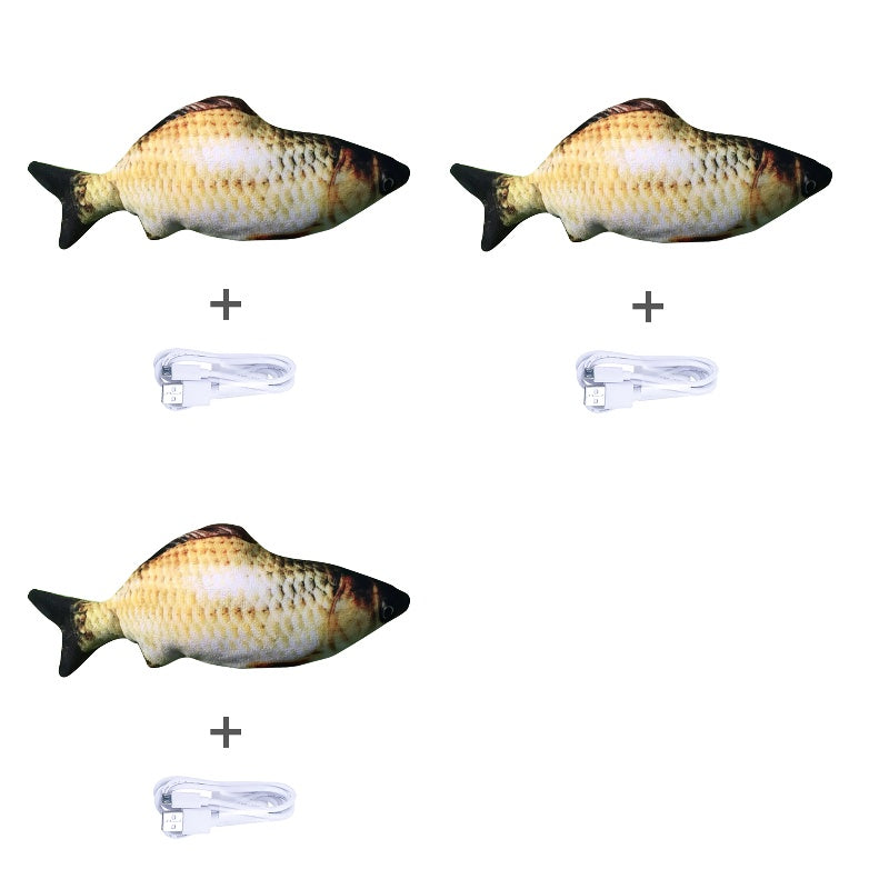 Durable simulation fish toy for cats