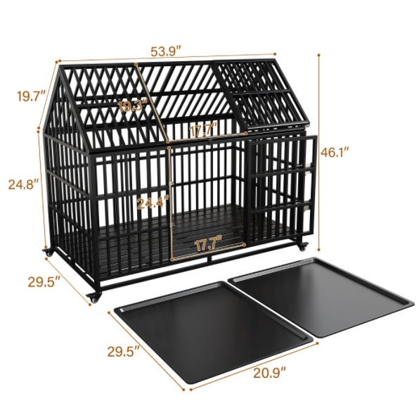 Durable steel crate for large dogs
