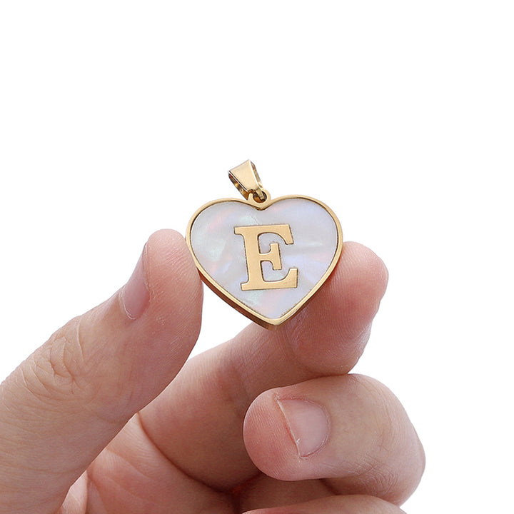 E Love letter heart-shaped chain necklace 