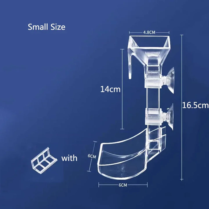 Easy-to-use acrylic aquarium feeder tube.