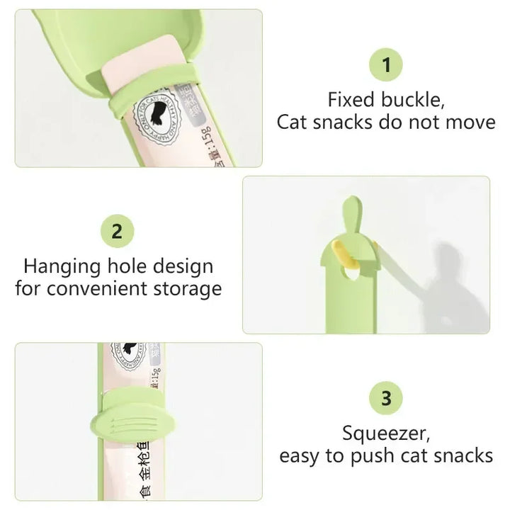 Easy-Use Cat Feeding Strip Spoon
