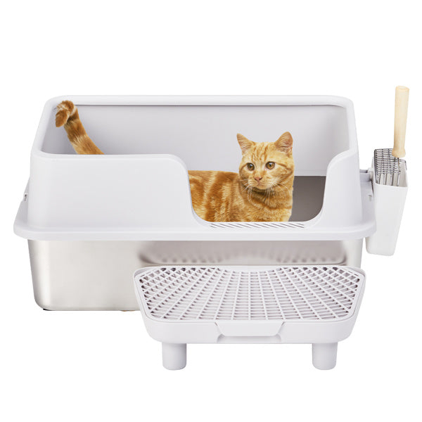 Easy-clean litter box for cats with detachable parts