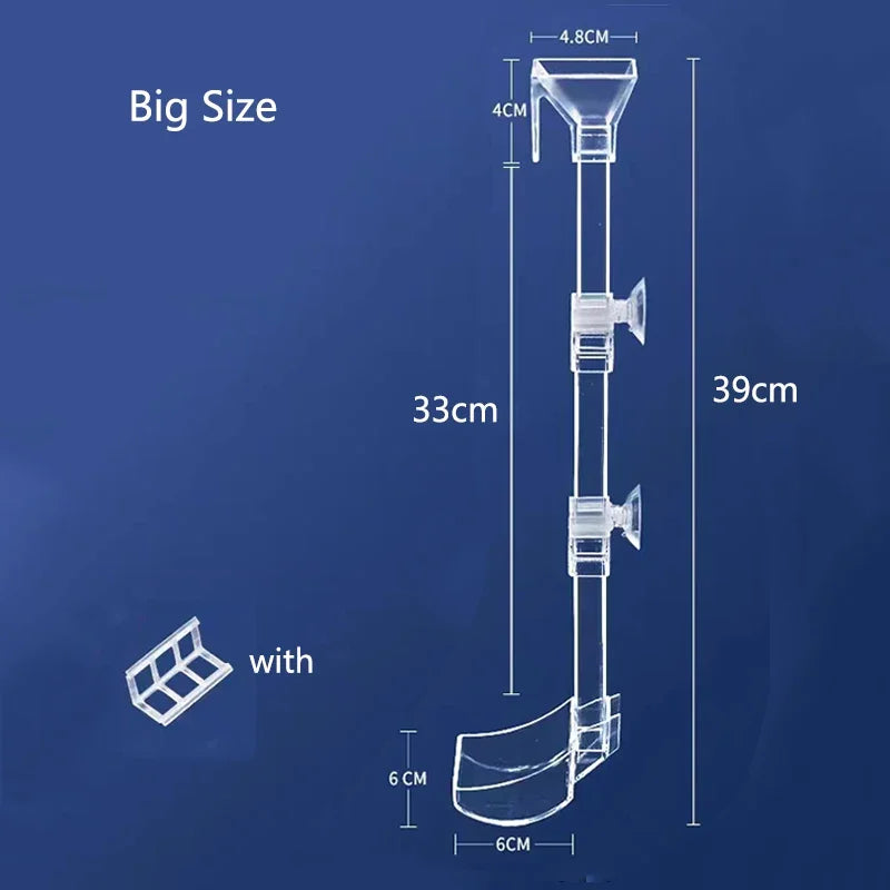 Easy-to-use acrylic aquarium feeder tube.