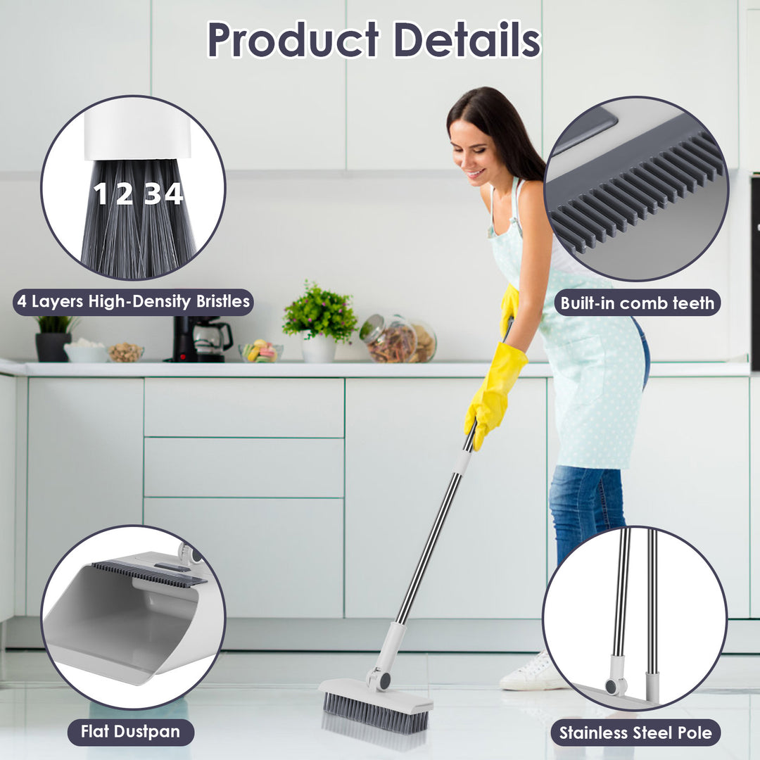 Easy sweep broom and pan combo