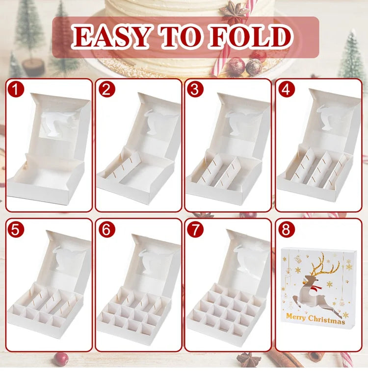 Easy to Fold Christmas wrapping gift boxes