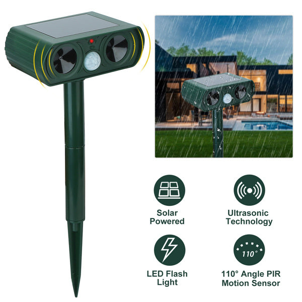 Eco-friendly ultrasonic wildlife repeller