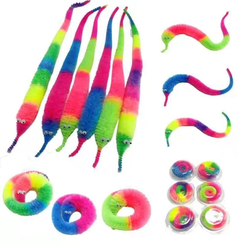 Elastic Worm Caterpillar Cat Toy