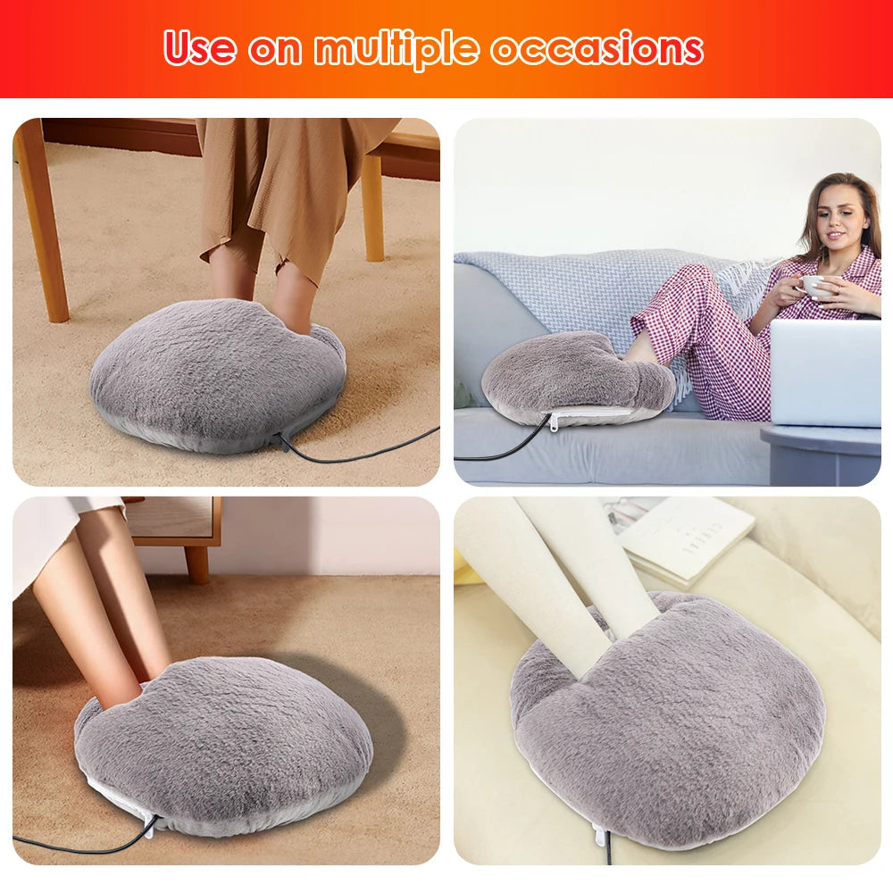 Electric Plush Foot Warmer Pad