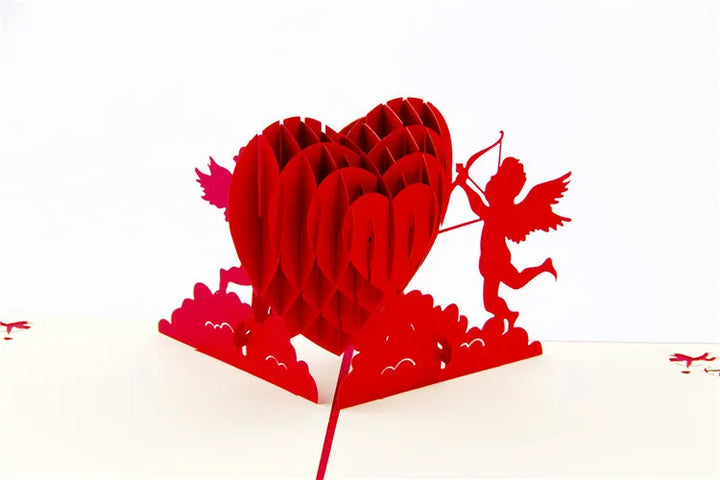 Elegant 3D engagement greeting card