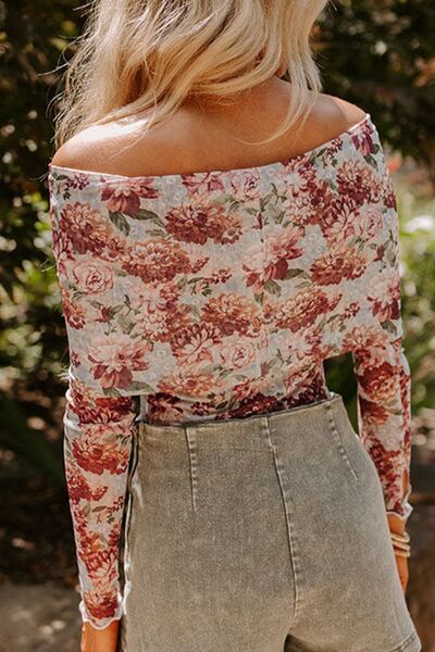 Elegant Floral Print Bodysuit