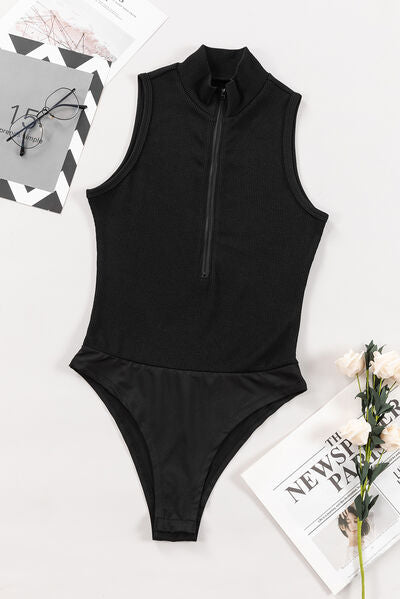 Elegant Zip Up Bodysuit