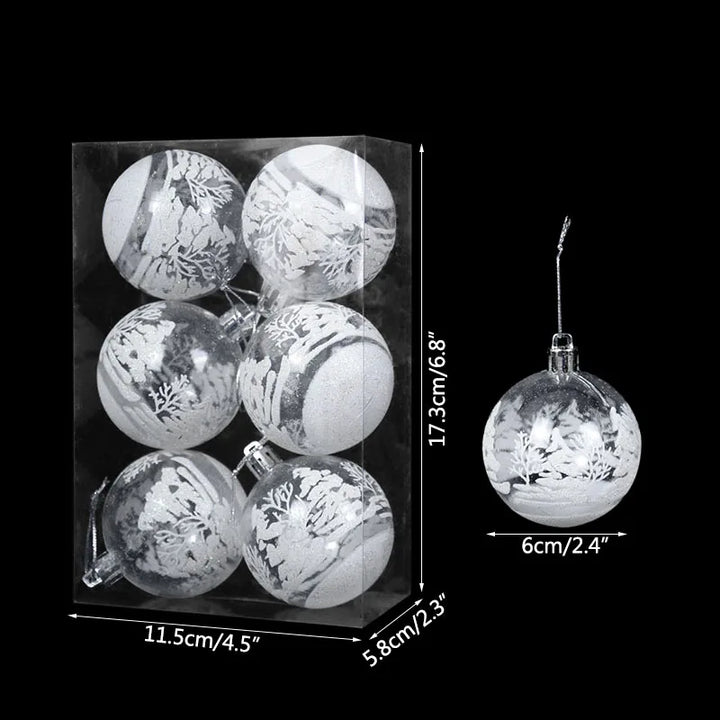 Elegant clear baubles for Xmas tree