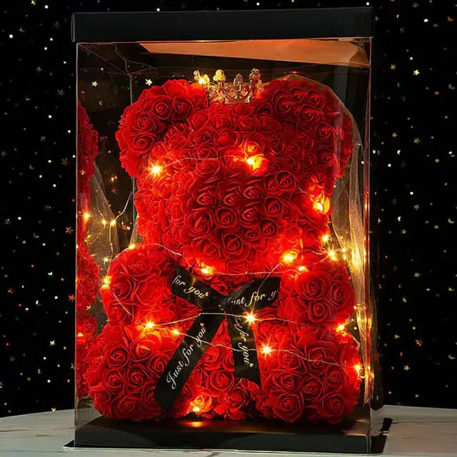 Elegant flower bear for romantic occasions