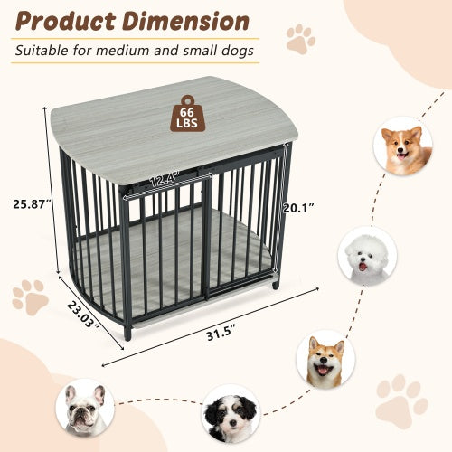 Elegant home dog furniture crate design