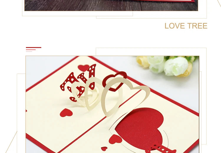 Elegant pop-up love card design