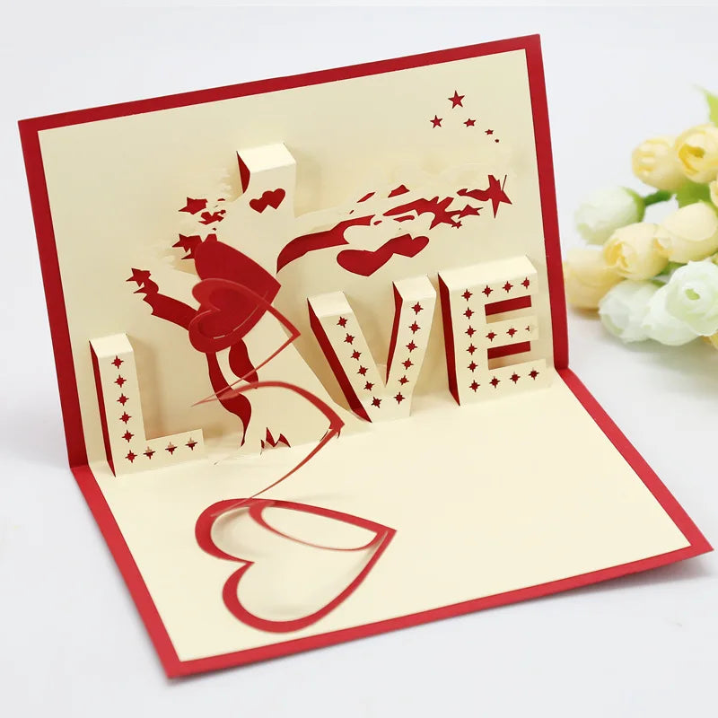 Elegant romantic pop-up card design