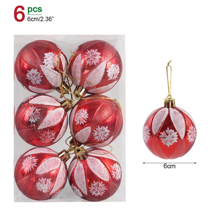 Elegant snow Christmas balls for holidays